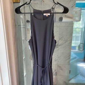 Grey scallop detail dress